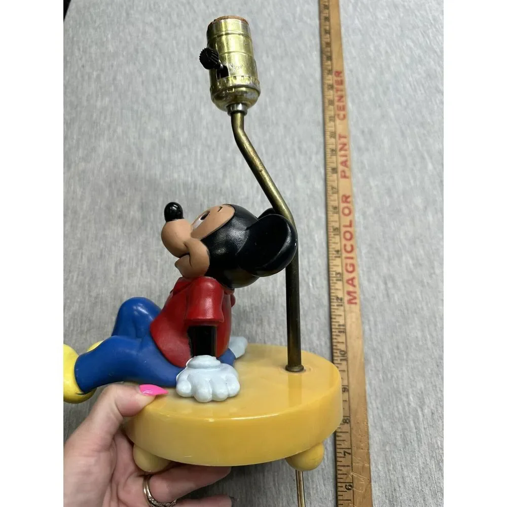 Vintage 1960s Mickey Mouse Table Lamp/Night Light Rubber Walt Disney WORKS GREAT